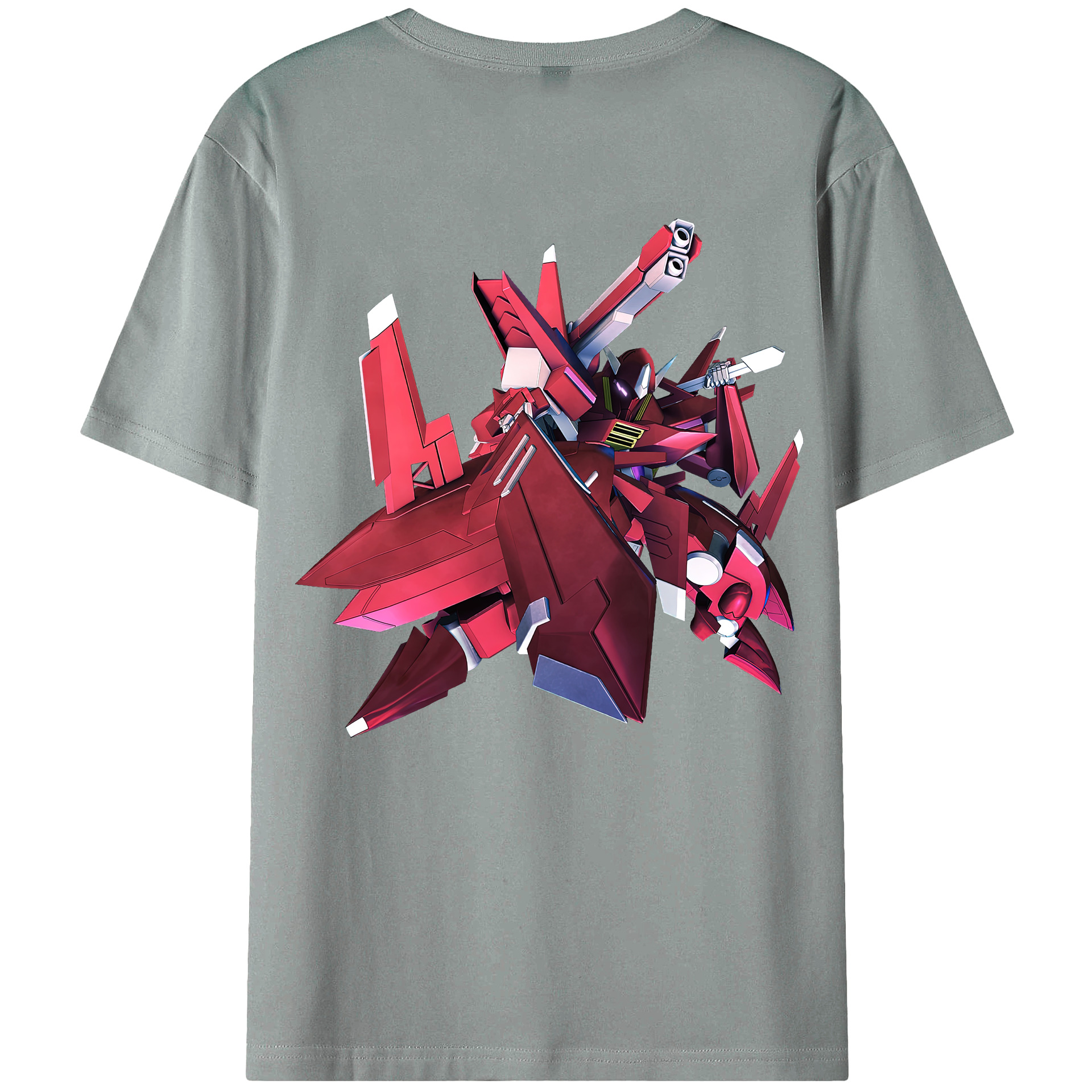 （画像用） 機動戦士ガンダム Mobile Suit Gundam 綿100％ メンズ半袖Tシャツ（バックプリント） 通気性